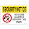 Signmission OSHA Security Sign, 18" Height, 24" Width, No Guns Allowed Beyond This Point, Landscape OS-SN-D-1824-L-11611 - alternate 1